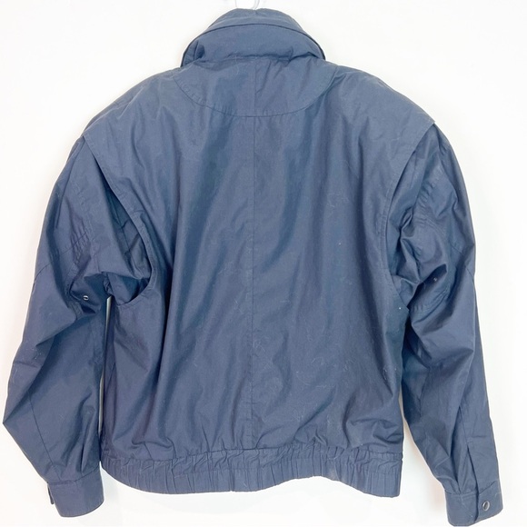 ANDREW MARC NAVY BLUE ZIP FRONT BOMBER STYLE JACKET MENS MEDIUM - Picture 6 of 8